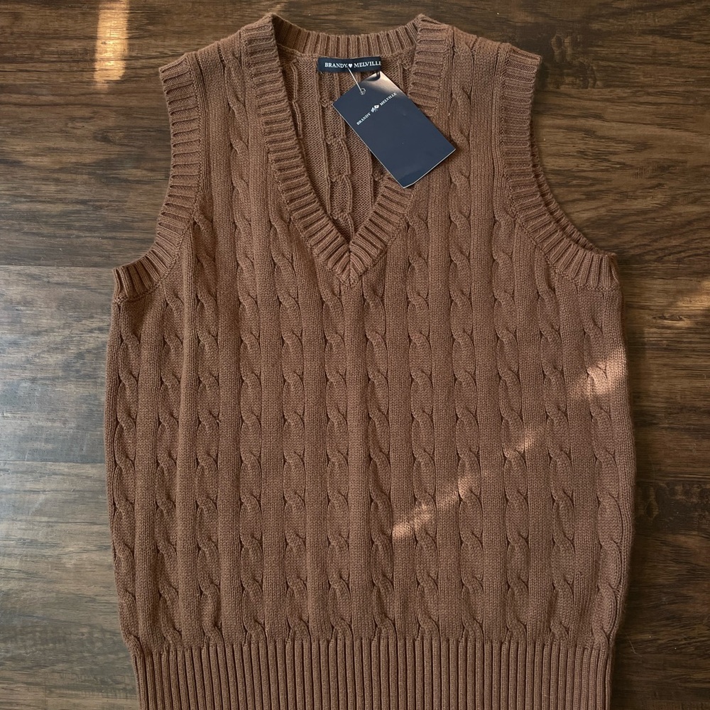 Brandy Melville Brown Sweater‎ Vest